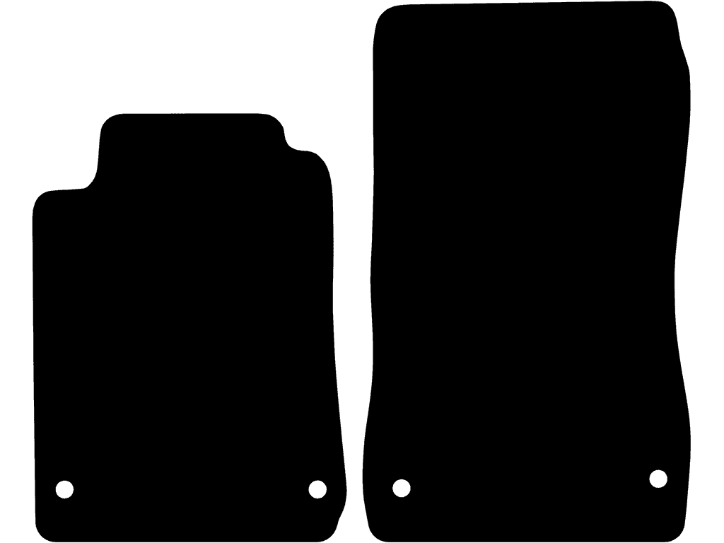 Dubbelfästning | Förarmatta utan flik | Variant 1 | Fästsystem: Clips (sluten)