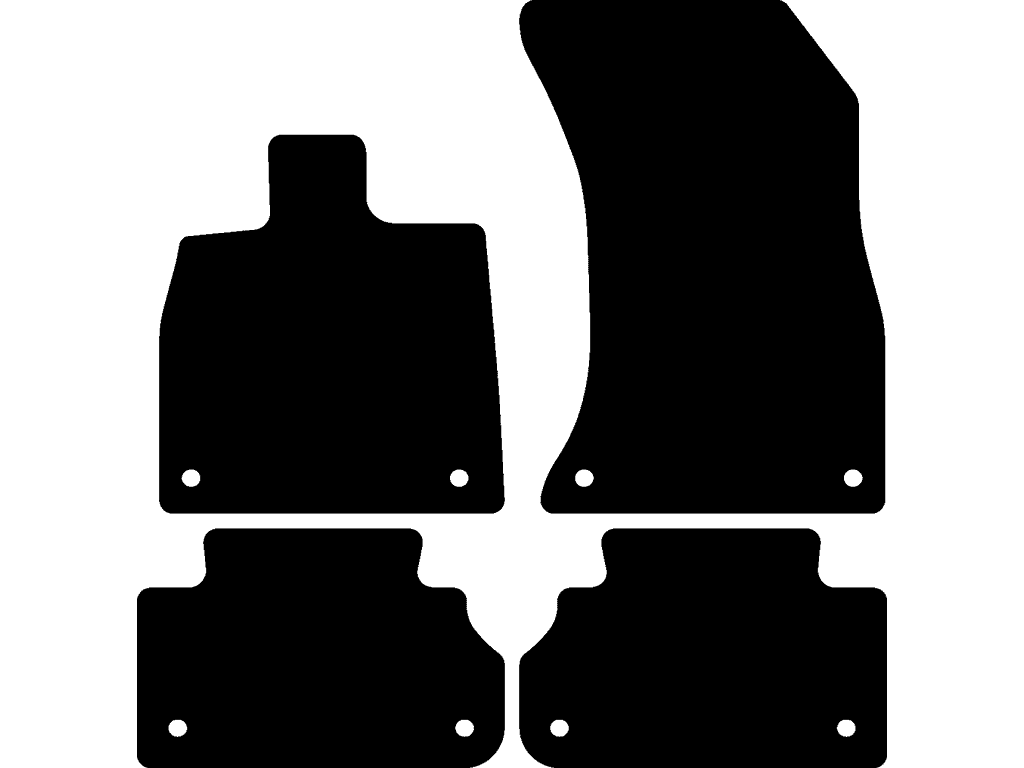 Med fästsystem på bakmattorna