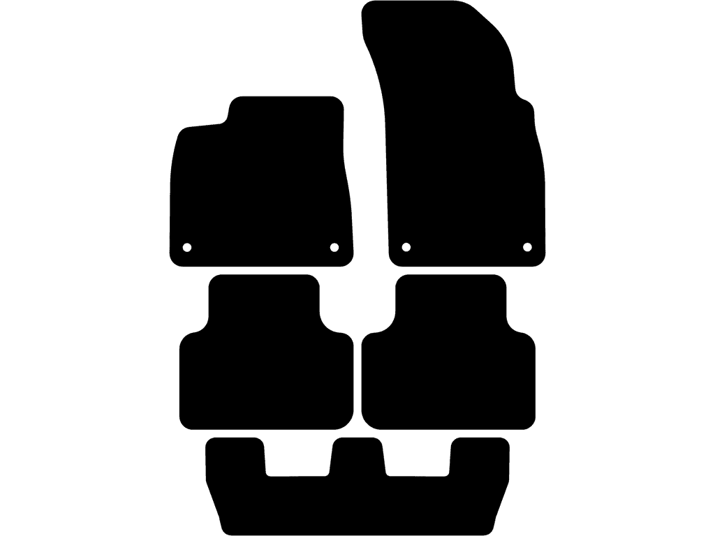 7-sitsig | Utan fästsystem på bakmattorna