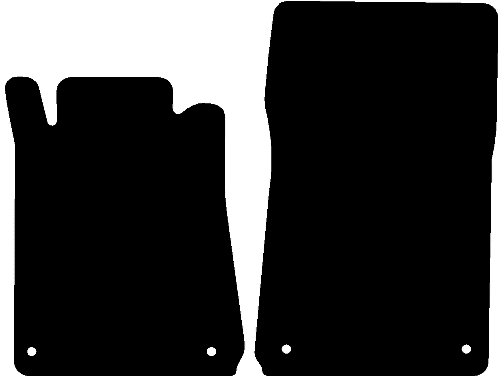 Dubbel fixering | Förarmatta med tunga för fotstöd