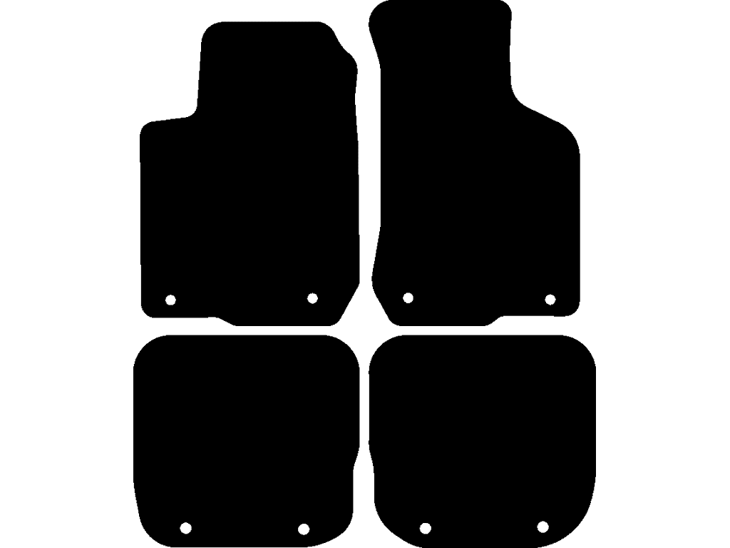 Med fästsystem på bakmattorna | Fästsystem: Clips (med öga) | Variant 2