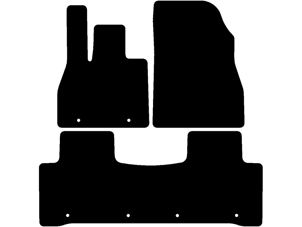 Med fästsystem på bakmattan