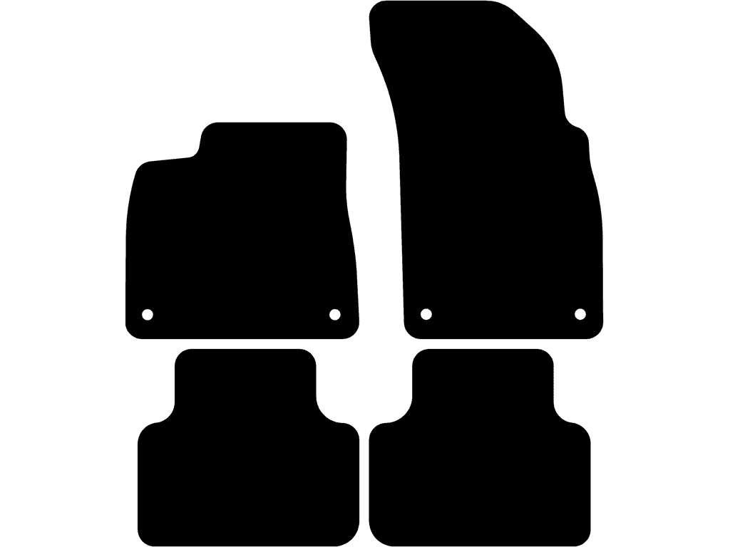 Utan fästsystem på bakmattorna