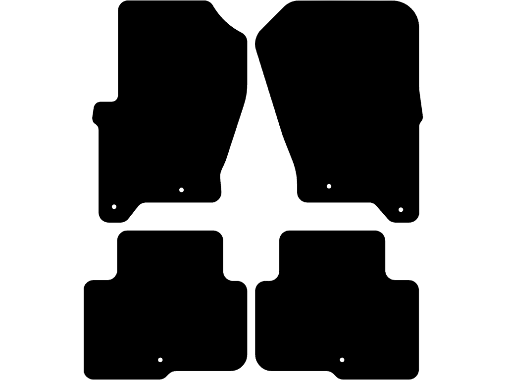 Med enkel fixering på bakmattorna